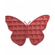 Jucarie antistres SIKS® senzoriala, din silicon, impermeabila, fluturas, roz