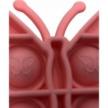 Jucarie antistres SIKS® senzoriala, din silicon, impermeabila, fluturas, roz
