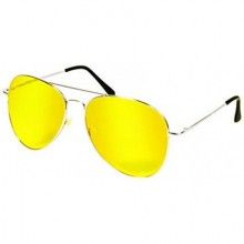 Ochelari EDAR® pentru condus noaptea pe ploaie sau ceata, rama metalica, lentile galbene