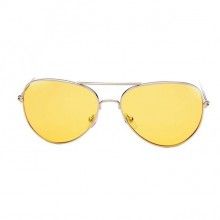 Ochelari EDAR® pentru condus noaptea pe ploaie sau ceata, rama metalica, lentile galbene