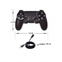 Controller SIKS® compatibil cu PS4, cu fir, doua motoare, negru