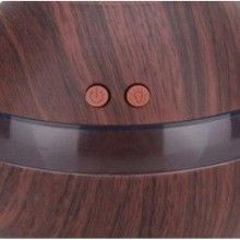 Umidificator rotund EDAR® pentru aromaterapie, difuzor ulei esential, culoare lemn deschis, 300 ml