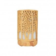 Umidificator aromaterapie SIKS® lumina led in 7 culori, model copaci, culoare lemn deschis