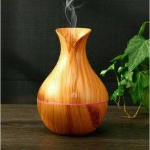 Umidificator aromaterapie EDAR® purificator aer, ultrasunete, culoare lemn deschis