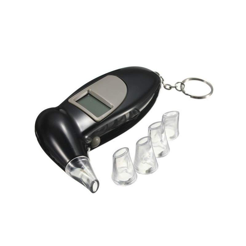Alcool tester digital SIKS® cu 4 capete, ecran LCD, semnal sonor, portabil Alcool tester digital SIKS® cu 4 capete, ecran LCD, semnal sonor, portabil