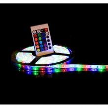 Banda LED EDAR® 5m, multicolora, flexibila, cu telecomanda