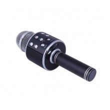 Microfon karaoke SIKS® profesional cu boxa inclusa, SD Card, USB, AUX, Negru