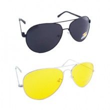 Set complet Ochelari de condus SIKS® polarizati de zi si de noapte cu 2 tocuri cadou