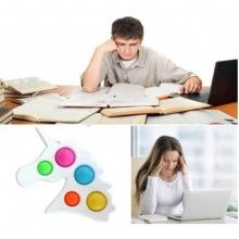 Jucarie senzoriala SIKS® cu bule de silicon, antistres, forma unicorn, alb