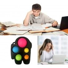 Jucarie senzoriala SIKS® cu bule de silicon, antistres, Among us, negru