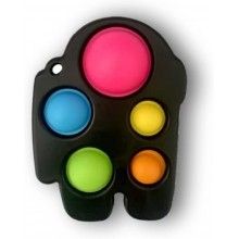 Jucarie senzoriala SIKS® cu bule de silicon, antistres, Among us, negru