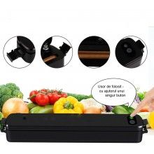 Aparat SIKS® de vidat, vacuum, sigilare alimente, electric, negru