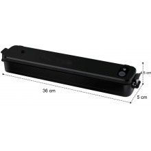 Aparat vidat EDAR® cu vacuum, pentru sigilat mancare, pungi, electric, portabil, negru