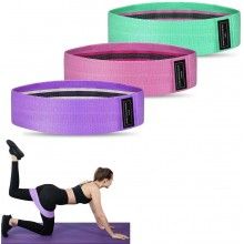 Set 3 benzi elastice EDAR® pentru fitness, 3 niveluri de rezistenta