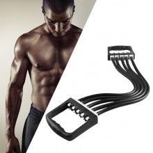Extensor SIKS® cu 5 corzi, pentru fitness, antrenamente, cauciuc, negru Extensor SIKS® cu 5 corzi, pentru fitness, antrenamente, cauciuc, negru