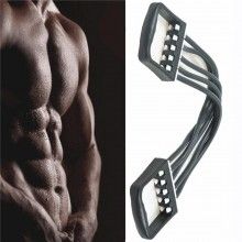 Extensor cu 5 tuburi EDAR® elastice, maner ergonomic, pentru fitness, antrenament Extensor cu 5 tuburi EDAR® elastice, maner ergonomic, pentru fitness, antrenament