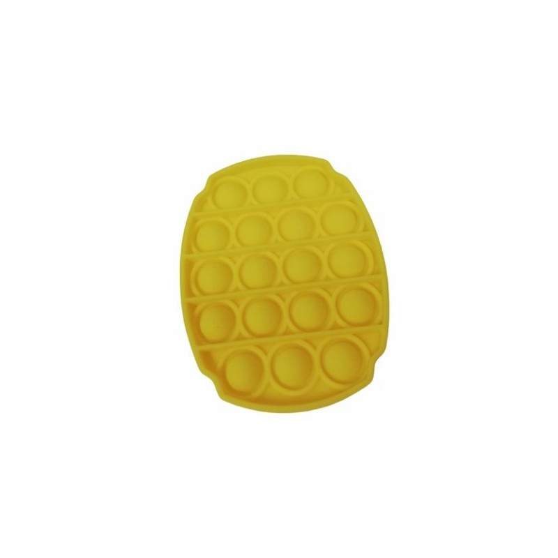 Jucarie antistres EDAR® senzoriala, din silicon, impermeabila, oval, galben