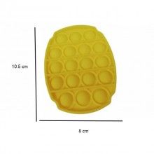 Jucarie antistres EDAR® senzoriala, din silicon, impermeabila, oval, galben