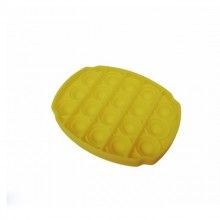 Jucarie antistres EDAR® senzoriala, din silicon, impermeabila, oval, galben