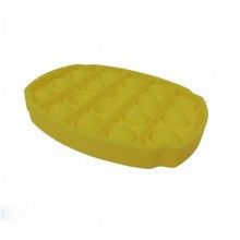 Jucarie antistres EDAR® senzoriala, din silicon, impermeabila, oval, galben