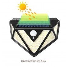 Panou solar EDAR® cu senzor de miscare, 166 de led-uri
