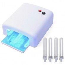 Lampa SIKS® cu UV pentru unghiile cu gel, 4 Neon x 9 Watt