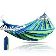 Hamac SIKS® cu bare din lemn, multicolor, 195 X 85 Cm, sac de depozitare Hamac SIKS® cu bare din lemn, multicolor, 195 X 85 Cm, sac de depozitare