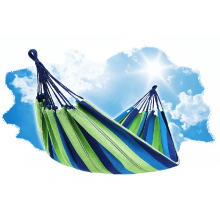 Hamac SIKS® dimensiune 190x75, max 120 kg, multicolor albastru