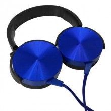 Casti SIKS® cu microfon, conectivitate prin fir, compatibile pentru telefon si laptop, Albastre