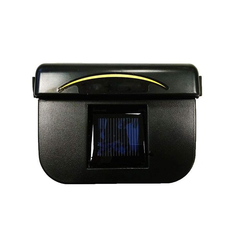 Ventilator auto cu incarcare solara SIKS® 150 x 112 x 54 mm, Negru