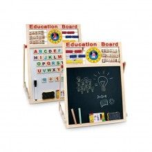 Tabla magnetica SIKS® cu 2 fete, educationala, de scris si desenat pentru copii