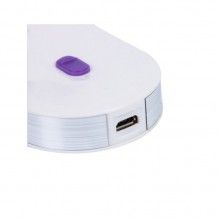 Epilator fata si corp EDAR®, aparat portabil pentru femei, alb/mov, cu cablu USB