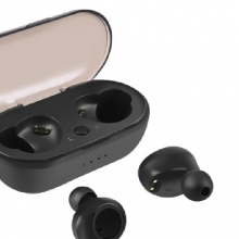 Casti bluetooth SIKS® versiune 5.0, True Wireless Stereo, distanta de operare 10m, negru