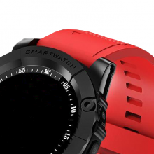 Smartwatch SIKS® Bluetooth cu SIM card, autonomie 12h, 1.54 inch, sport, rosu
