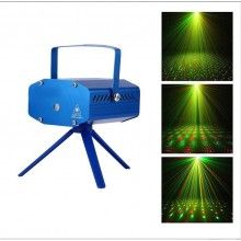 Mini proiector laser cu senzor de sunet SIKS®, interior/exterior, model puncte, albastru