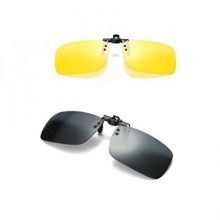 Lentile pentru ochelari CLIPS ON SIKS, polarizate, ideale pentru condus ziua, set galben si negru Lentile pentru ochelari CLIPS ON SIKS, polarizate, ideale pentru condus ziua, set galben si negru