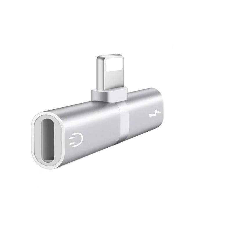 Adaptor lightning SIKS® pentru iOS cu port incarcare si casti, multicolor