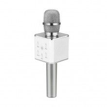 Microfon SIKS® Karaoke Wireless cu Bluetooth si boxa inclusa, autonomie 3-5h, Argintiu Microfon SIKS® Karaoke Wireless cu Bluetooth si boxa inclusa, autonomie 3-5h, Argintiu