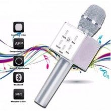 Microfon SIKS® Karaoke Wireless cu Bluetooth si boxa inclusa, autonomie 3-5h, Argintiu Microfon SIKS® Karaoke Wireless cu Bluetooth si boxa inclusa, autonomie 3-5h, Argintiu