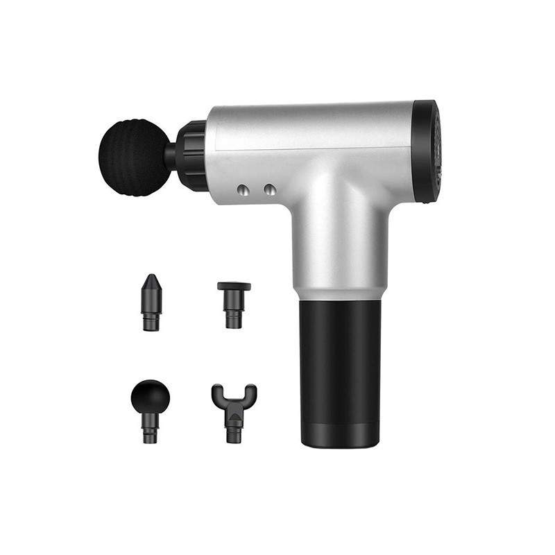 Aparat de masaj SIKS® cu vibromasaj HF 280, 24W, 4 capete interschimbabile, 6 trepte de viteza, Gri/Negru Aparat de masaj SIKS® cu vibromasaj HF 280, 24W, 4 capete interschimbabile, 6 trepte de viteza, Gri/Negru