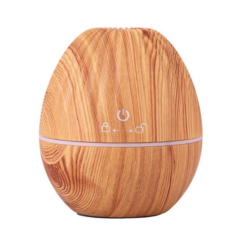 Umidificator ultrasunete SIKS® purificator aer, difuzor aroma, forma cocos, rezervor 130 ml, lemn deschis Umidificator ultrasunete SIKS® purificator aer, difuzor aroma, forma cocos, rezervor 130 ml, lemn deschis