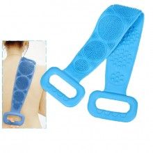 Banda SIKS® pentru igiena corporala 2in1, masaj si exfoliere, silicon, albastru