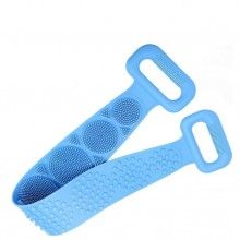 Banda SIKS® pentru igiena corporala 2in1, masaj si exfoliere, silicon, albastru