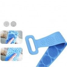 Banda SIKS® pentru igiena corporala 2in1, masaj si exfoliere, silicon, albastru