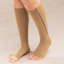 Sosete SIKS® cu fermoar pentru stimularea circulatiei, culoarea bej, marimea S/M Sosete SIKS® cu fermoar pentru stimularea circulatiei, culoarea bej, marimea S/M