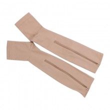 Sosete SIKS® cu fermoar pentru stimularea circulatiei, culoarea bej, marimea S/M