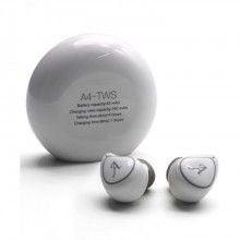 Casti Bluetooth SIKS® Cu Microfon Integrat, A4 , Bluetooth V5.0, Compatibile Cu IOS Si Android, Alb