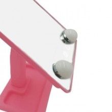 Oglinda SIKS® pentru machiaj, dreptunghiulara, cu lumini led, alimentare cu baterii, roz Oglinda SIKS® pentru machiaj, dreptunghiulara, cu lumini led, alimentare cu baterii, roz