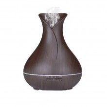 Umidificator SIKS® telecomanda, difuzor aromaterapie cu ultrasunete, culoare lemn inchis