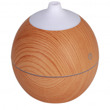 Umidificator SIKS® cu ultrasunete, difuzor aroma, mini aparat portabil pentru casa, birou, forma rotunda, lumini led, lemn desch Umidificator SIKS® cu ultrasunete, difuzor aroma, mini aparat portabil pentru casa, birou, forma rotunda, lumini led, lemn desch